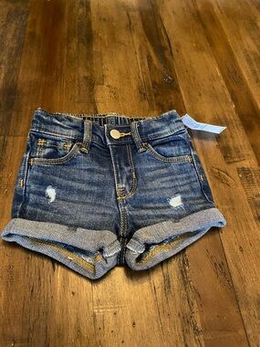 Old Navy Dark Blue Elastic Waist Denim Shorts